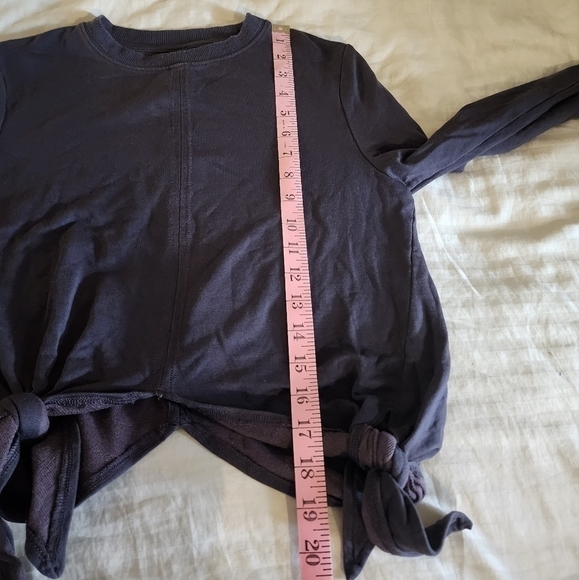 Athleta Samsara Side Tie Lyocell Blend Sweatshirt size XS in Gray - Picture 3 of 7